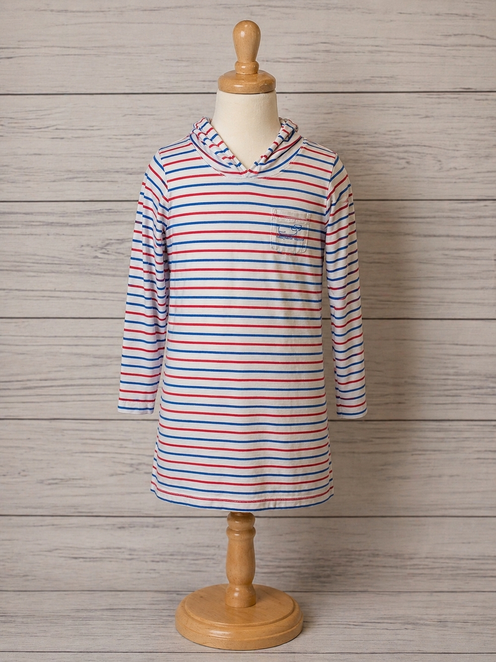 Vineyard Vines Kids Striped Hooded Swim Beach Coverup 4th Of July Patriotic L 14